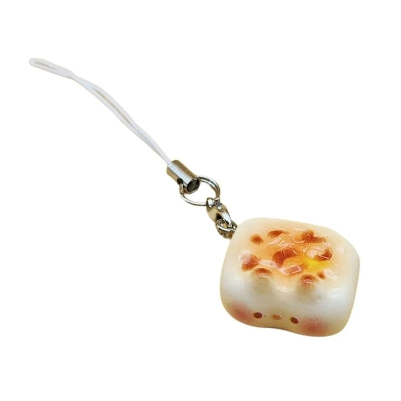 Multipurpose Lovely Cats Bread Keychains Charm Lovely Lanyard Pendant Decoration for Bags and Phones Stylish Outfits E0BF