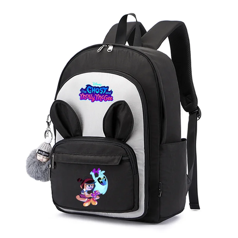 The Ghost And Molly Mcgee Children School Bags for Girls Boy Backpacks Kindergarten Cartoon Kids Book Bag Teenager Rabbit Ears