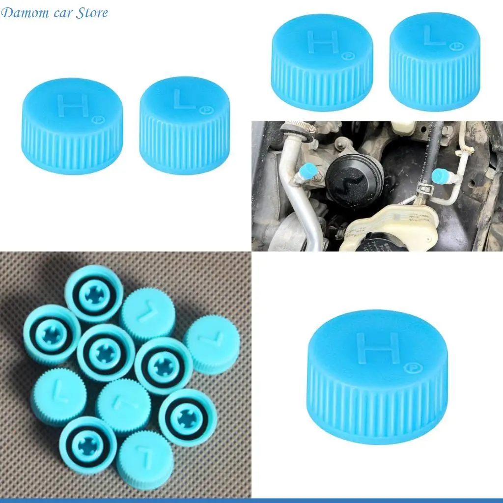 

A2UC High Low Pressure Valves Caps Leakproof R134a AC System Charging Port Caps Replacement Valves Caps Auto Accessories
