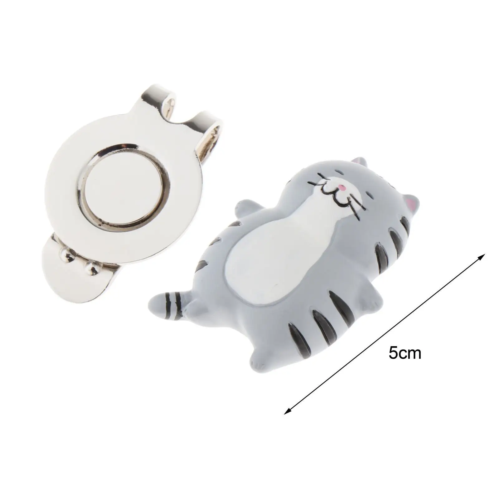 Cute Kitten Golf Ball Marker Cartoon Attaches Easily to Caps Metal Mark Position Golf Accessory Golf Gift for Men Women Golfers