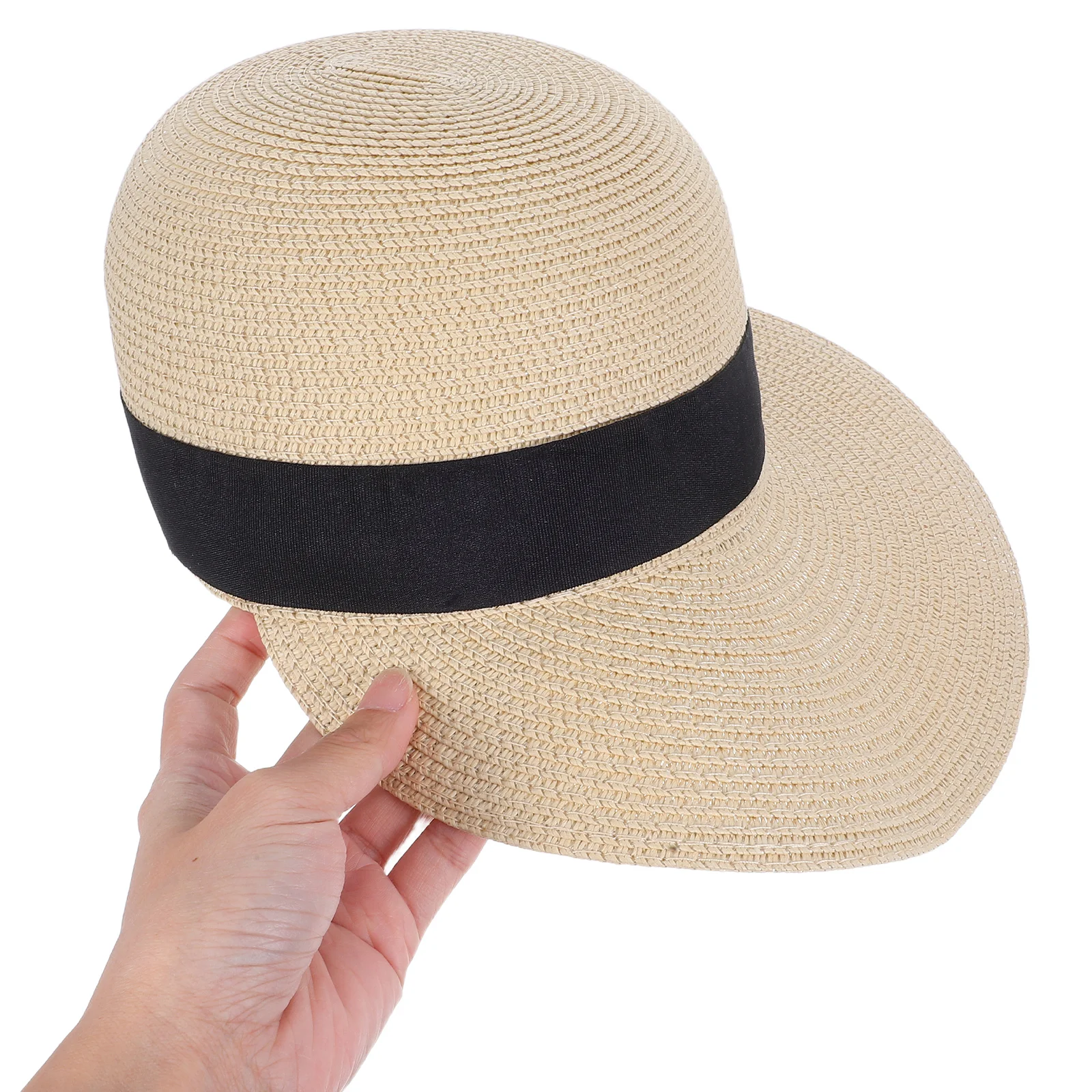 

Straw Sun Hat Portable Beach Woven Foldable Visor Baseball Cap for Outdoor Summer