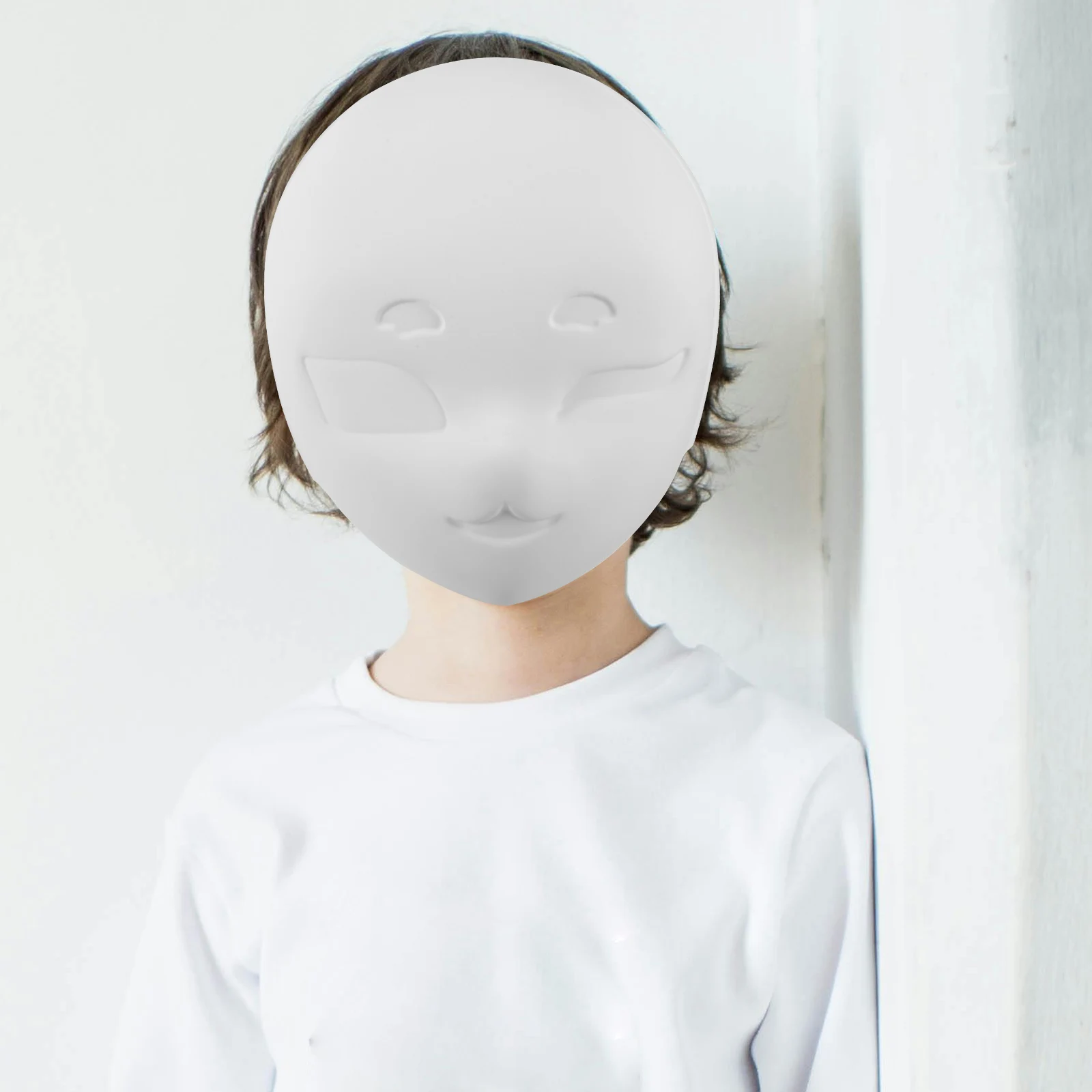 Máscara de zorro en blanco para pintar máscaras de mascarada Diy ropa fiesta de Cosplay de Pvc blanco