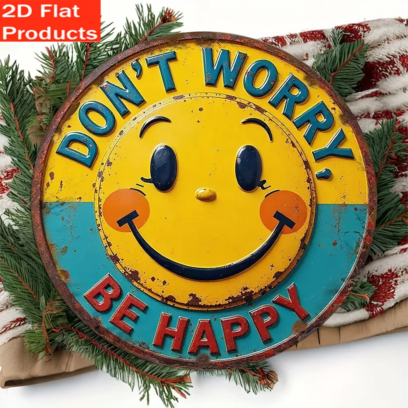 2D Flat, 2D Flat Decorative Sign & Plaque - 1pc Vintage Wooden 