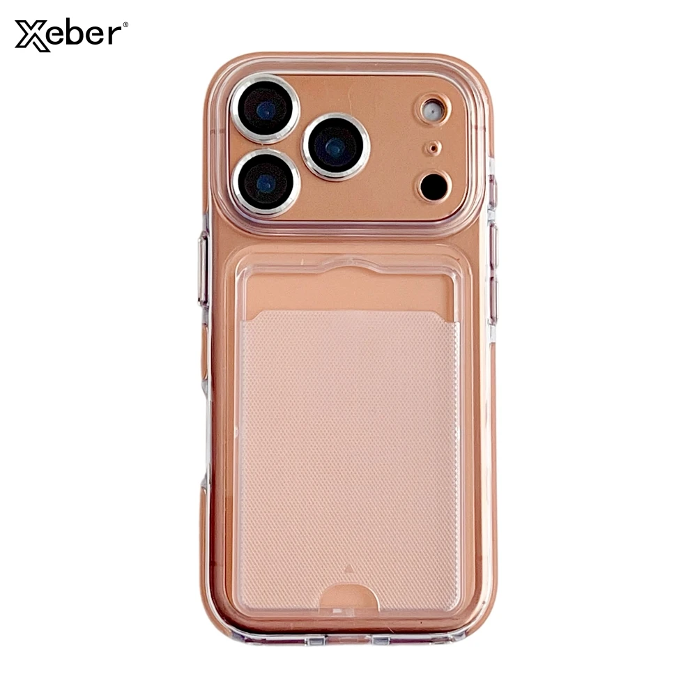 Luxuriöse, weiche Kartenhülle aus TPU für iPhone 17 Pro Max 16 15 14 13 12 Pro Max mit Kameraschutz und transparentem Bumper-Cover