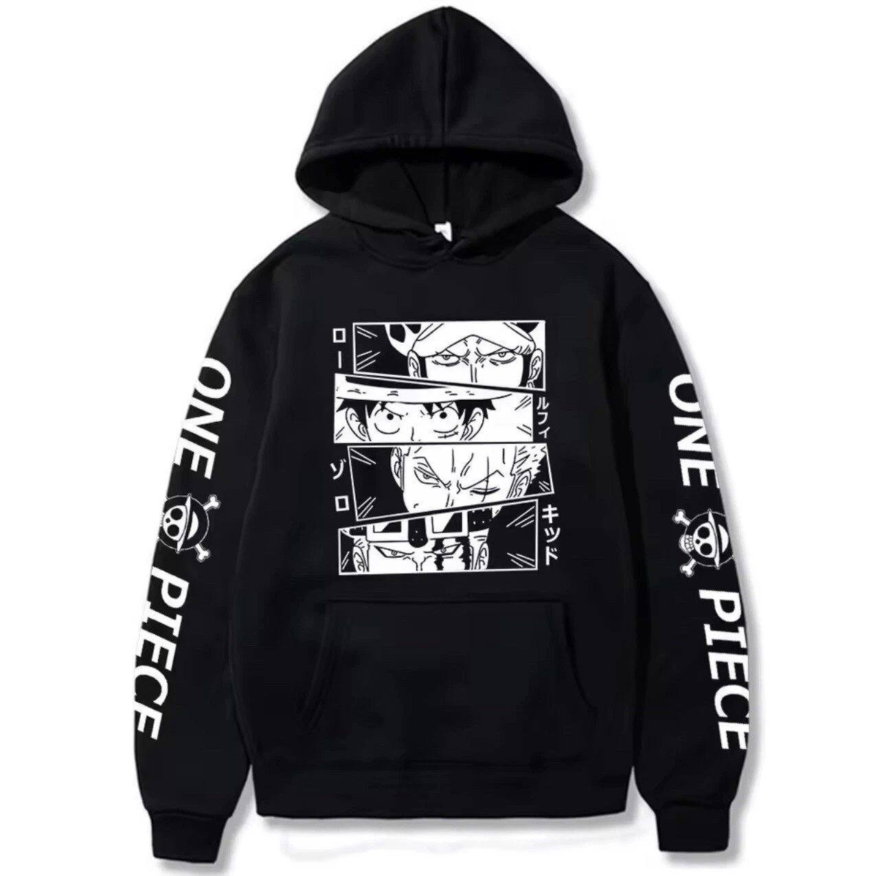

One Piece Anime ‌Luffy Print Pattern Men Hoodies Comfortable Unisex Oversized Autumn and Winter Sweatshirt Streetwear