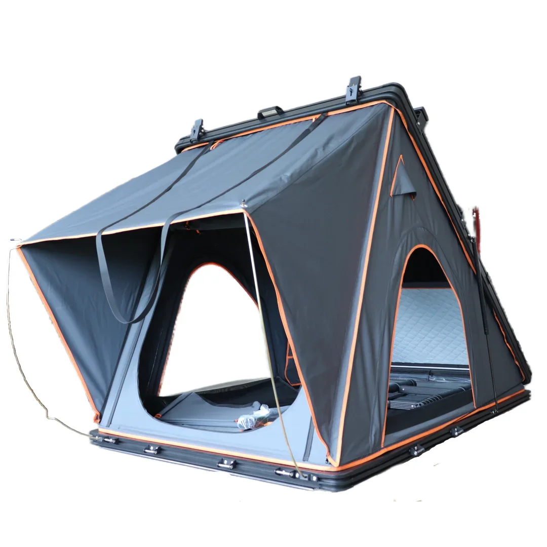 Aluminum Triangle Hard Shell Outdoor Roof Top Tent 3-4 Person for Camping Car Rooftop Tents