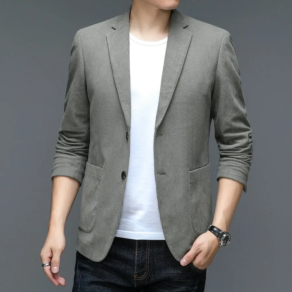 سترات سروال قصير للرجال بقصة ضيقة، تصميم بسيط وخالدة، سترة بوليستر خفيفة الوزن لخريف/ربيع (3 ألوان، 6 مقاسات)