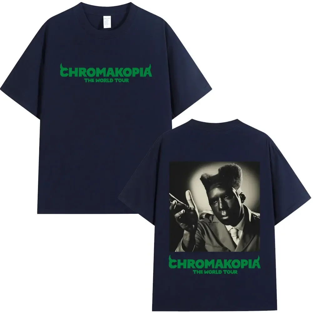 Tyler The Creator Chromakopia World Tour Album T Shirt Fans Gift Men Clothing Short Sleeve T-shirts Hip Hop Street Style T-shirt