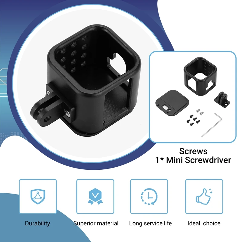 Aluminium Alloy Protective Housing Case Cover Frame For Gopro Hero 4/5 Session Go Pro Sport Action Camera Accessories Black