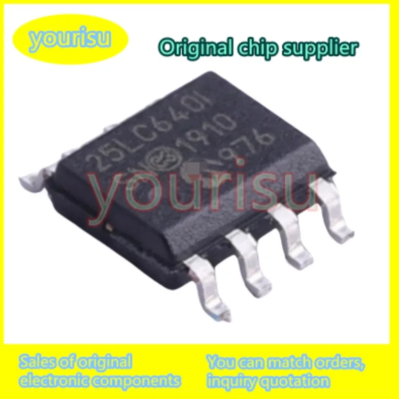 10Pcs/Lot 25LC640-I/SN 25LC6401 25LC640I IC EEPROM 64KBIT SPI 2MHZ 8SOIC Chip