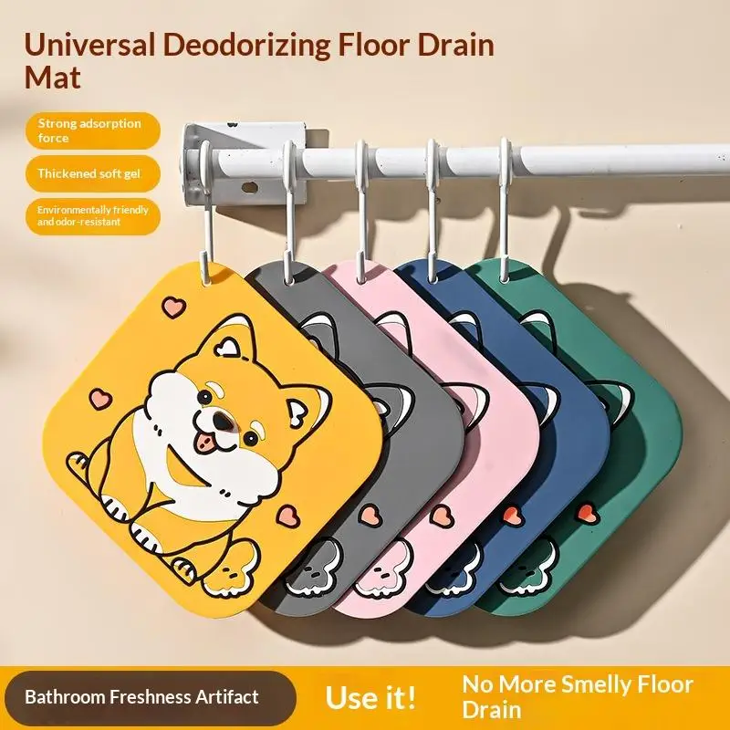 Two-in-One Silicone Bathroom Floor Drain Anti-Odor Seal Sewer Backflow Prevention Cover Patch For Bathroom Floor Drain