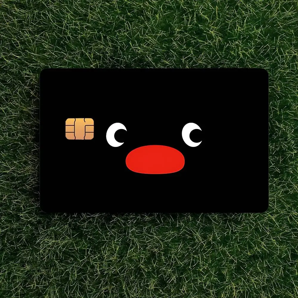 Cartoon P-Pingu Credit Card Skin Stickers Matte Anti Scratch Suitable For VISA Card Bus And Subway Contactless IC Cards