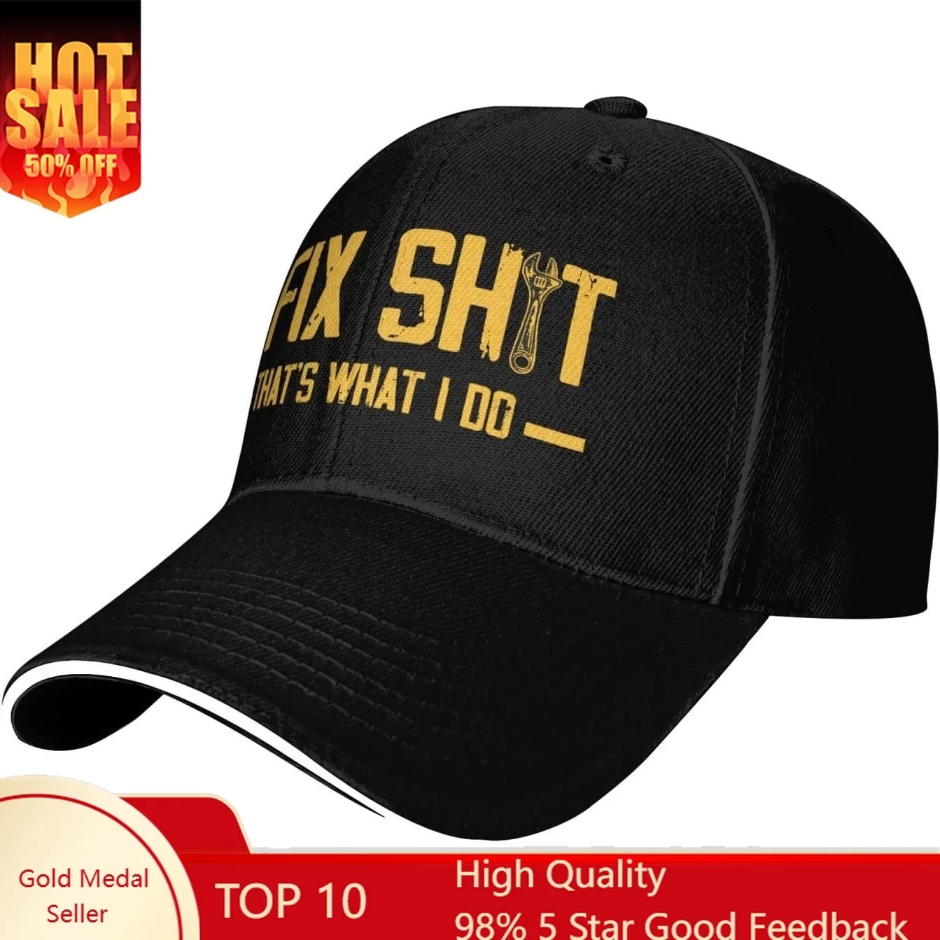 

I Fix Shit Cap That's What I Do Baseball Hat Black