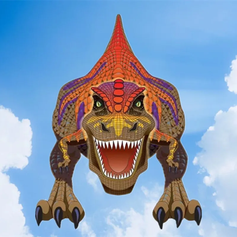 Gratis verzending dinosaurussen vliegers voor kind buitenspelen genoeg spel genoeg spel nylon ripstop kite sport kite 3d vliegers weifang