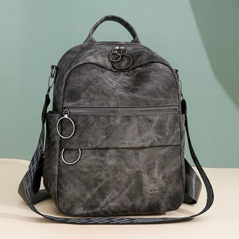 

New Classical Fashion High Quality Soft Leather Travel Backpack Women Large Capacity Luxury Shoulder Bags School Bag Backpacks