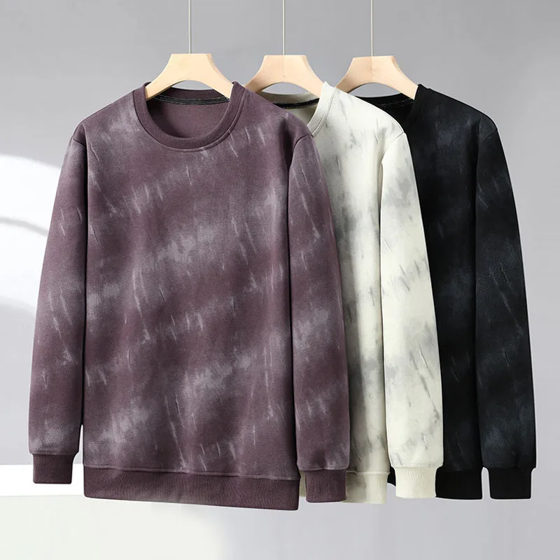 

Plus Size Autumn Spring 160KG Men hoodie Loose Long Sleeve O-neck