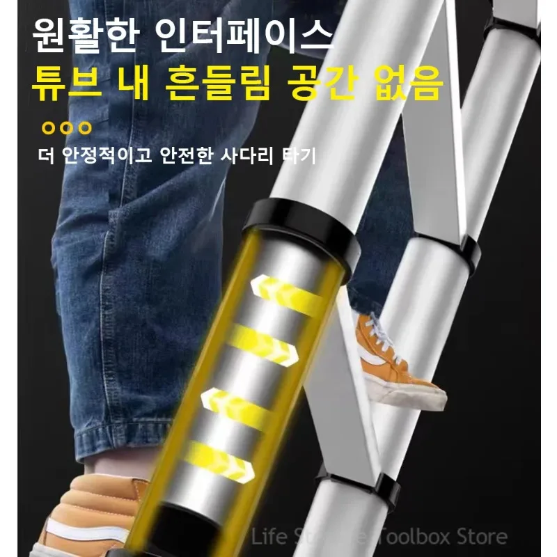 Stainless Steel Folding Ladder for Home Telescopic Ladders Scaffolding Ladder Engineering Stairs Herringbone Attic Stairs