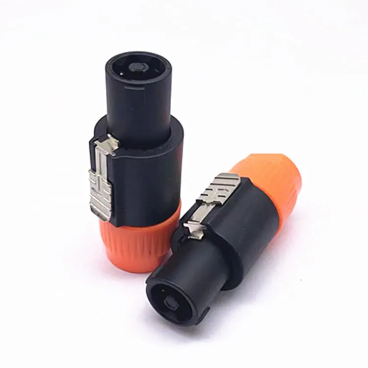 1Pcs Speakon NL4FC 4-Pin Locking Amplifier Speaker Connector 4-Pole Long Tail Solder Type Durable Audio Cable Connector