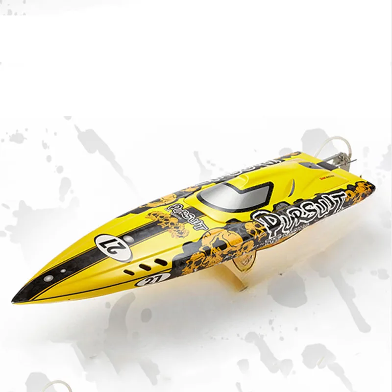 

RC Speedboat Model Fiberglass Hull Remote Control Ship Model Finished Chaser V-shaped O-boat Electric Ship Model Toy Gift