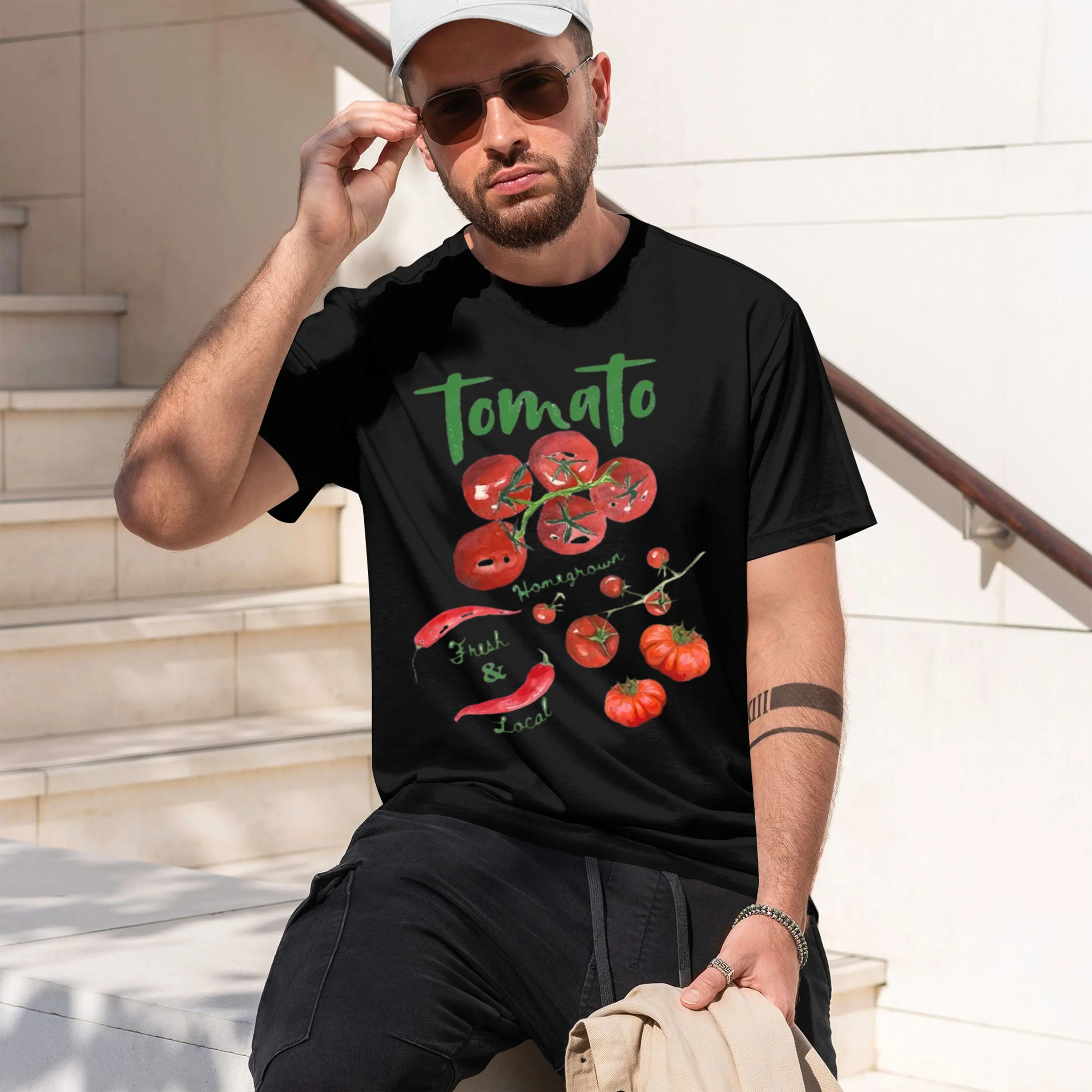 Tomato Bloom Women's Tomato Print T-Shir Summer Fashion Cute Pattern Bas Tee for Las Trendy Fresh Local Homegrown s 2026 New Mod