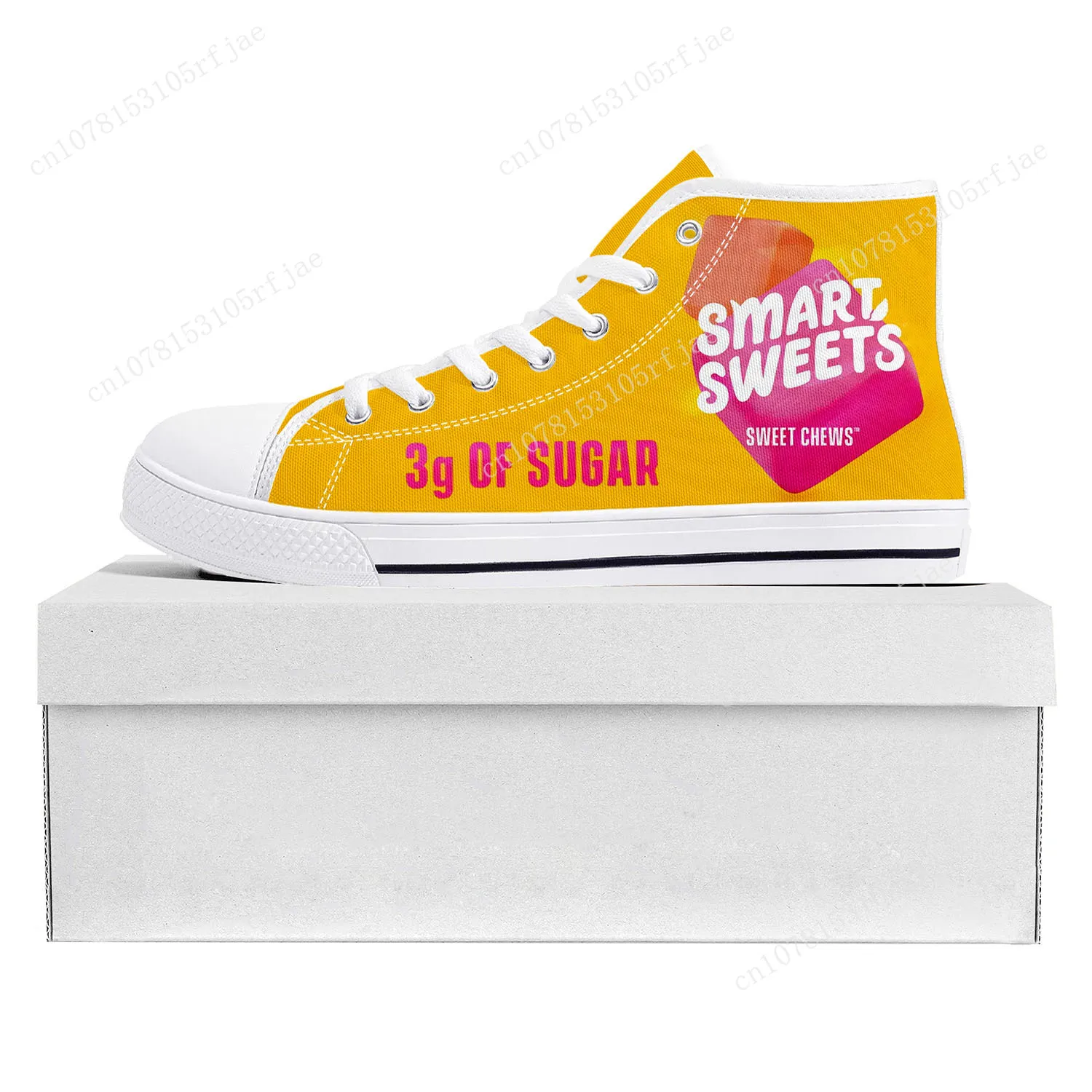 Funny Candy Food Snack High Top High Quality Sneakers Mens Womens Teenager Canvas Sneaker Casual Couple Shoes Custom Made Shoe