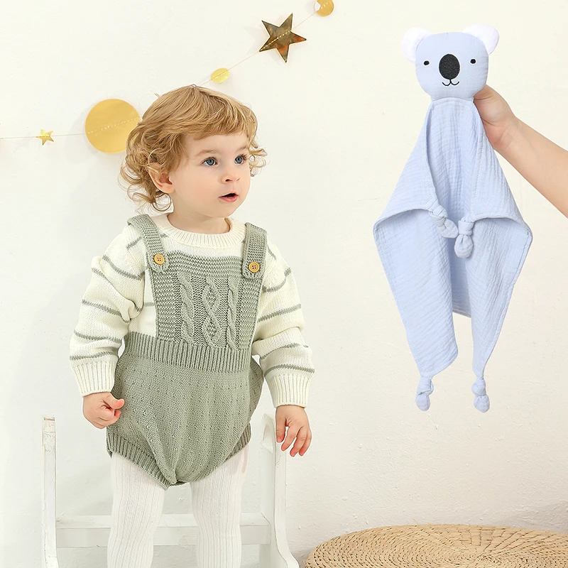 Baby Comforter Lovely Muslin Security Blanket Newborn Boy Girl Soft Cotton Soothe Appease Towel Toddler Infant Handkerchief Toys