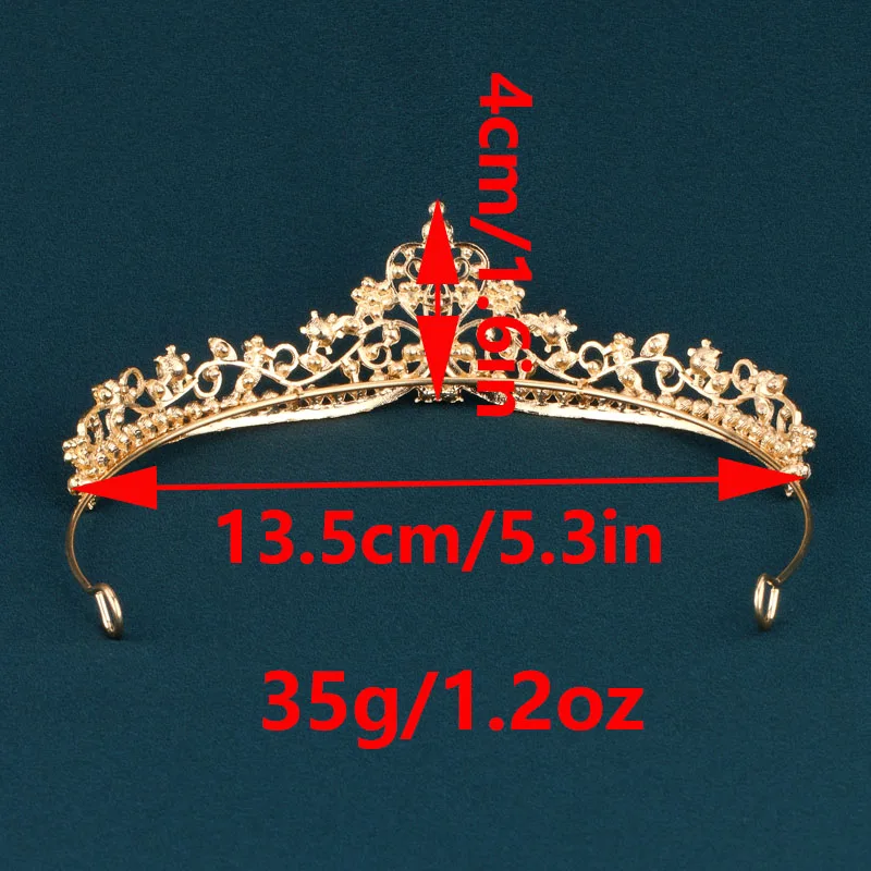 Luxury Crown Full Crystal Princess Tiara Girls Hair Accessories Atmosphere Dance Performance Birthday Gift Crown Jewelry