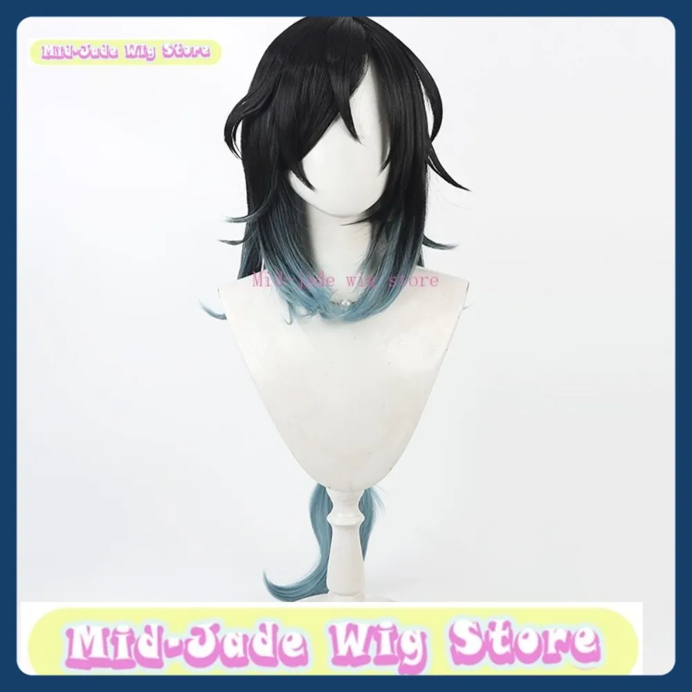 Mid-jade Wig Store Identity V Wu Chang Qilin Merchant Cosplay Wig Anime Game Role Playing Synthetic Hair Halloween Party