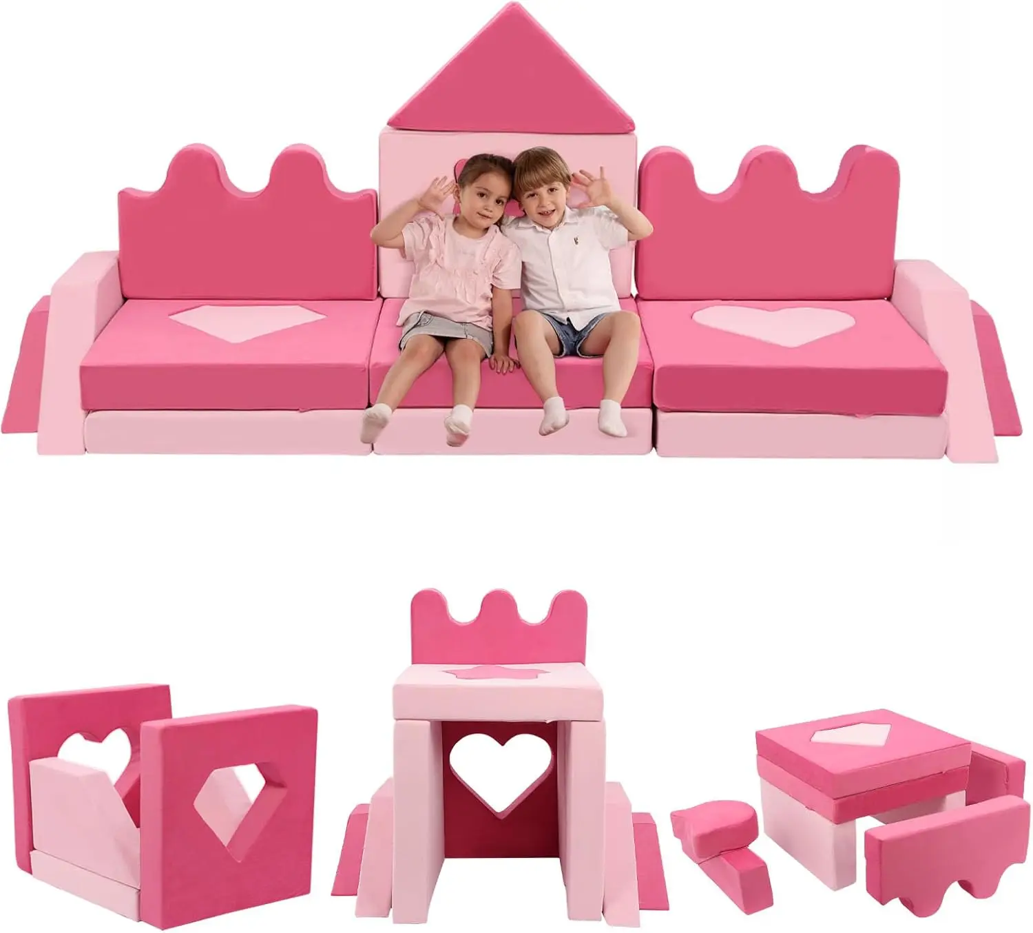 20Pcs Modular Kids Play Couch - Kids Couch For Playroom Bedroom Living Rooms 800+Diy Creativing Couch For Inspiring Child