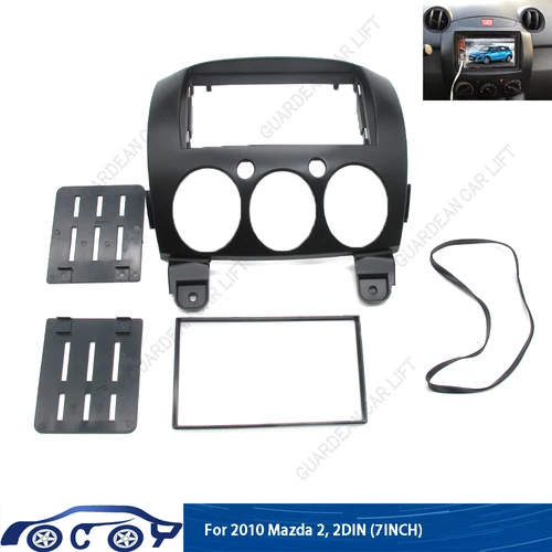 Fascia de Radio de coche de 7 pulgadas para Mazda 2 2007 2008-2013, reproductor Android MP5, marco de carcasa, unidad principal, Panel de cubierta de tablero estéreo 2Din