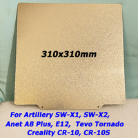 Magnetic PEI Sheet 310x310mm Heated Bed Double Sided Build Plate for Artillery SW-X1/X2 Anet A8 Plus E12 CR10 Tevo Tornado