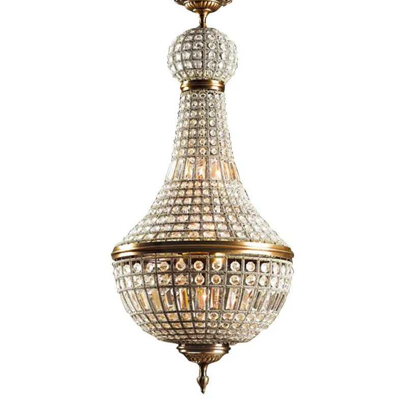 Neoclassical French crystal chandelier living room retro American clubhouse soft clothing store chandelier