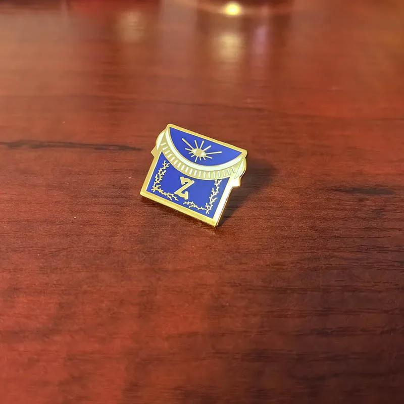 

10pcs Wholesale Master Apron Z Eye Hard Enamel Metal Badge Masonic Lapel Pins 4 Degree Secret Brooch Freemason Free Masons Gift