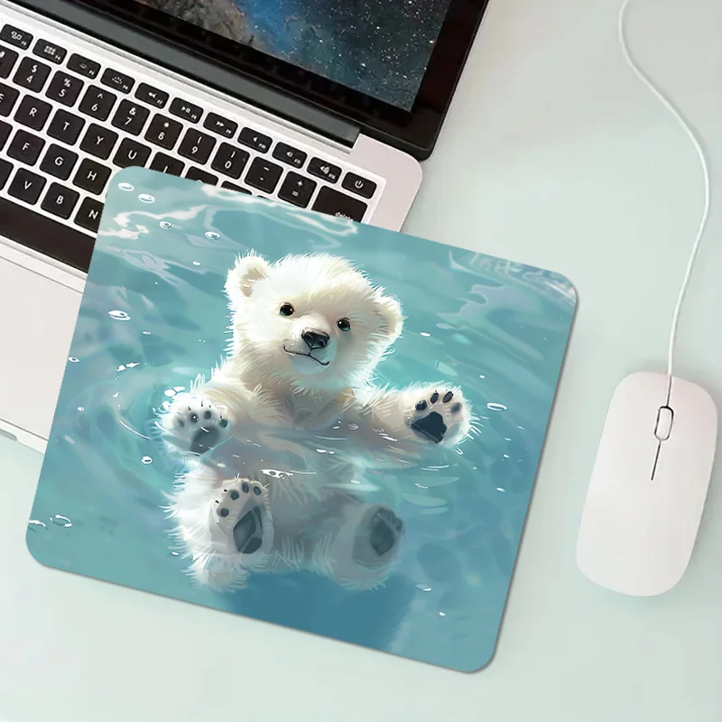 

Polar Bear pattern mouse pad Non-slip rubber washable pc desk mat suitable for office and gamer ultra HD printing high quality