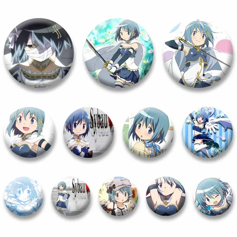 

Kawaii Anime Girl Sayaka Miki Badge Fashion Jewelry Brooch Bag Clothes Shoes Cartoon Lapel Pins Ornaments Collection Accessories