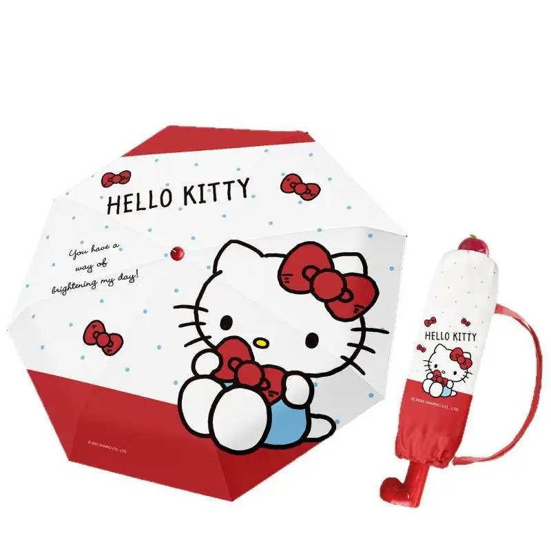 

Sanrio Cartoon Umbrellas Cute Sweet Portable Anime Kawaii Sunshade Dual-Purpose Uv Rays Three-Fold Eight-Bone Manual Umbrella