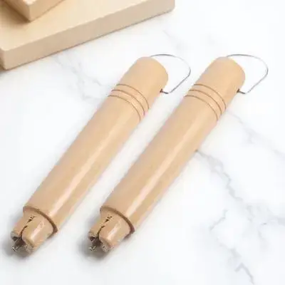 

2Pcs Milk Pan Handle Replacement Wooden Anti-Skid Safe for Kitchen Utensils Pot Wooden Handle Pans Detachable Handles Set