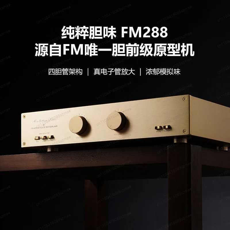 

FM288 Vacuum Tube Preamplifier， High-End Phono Stage MM/MC with Line Input， Classic Tube Sound for Audiophile & Vinyl