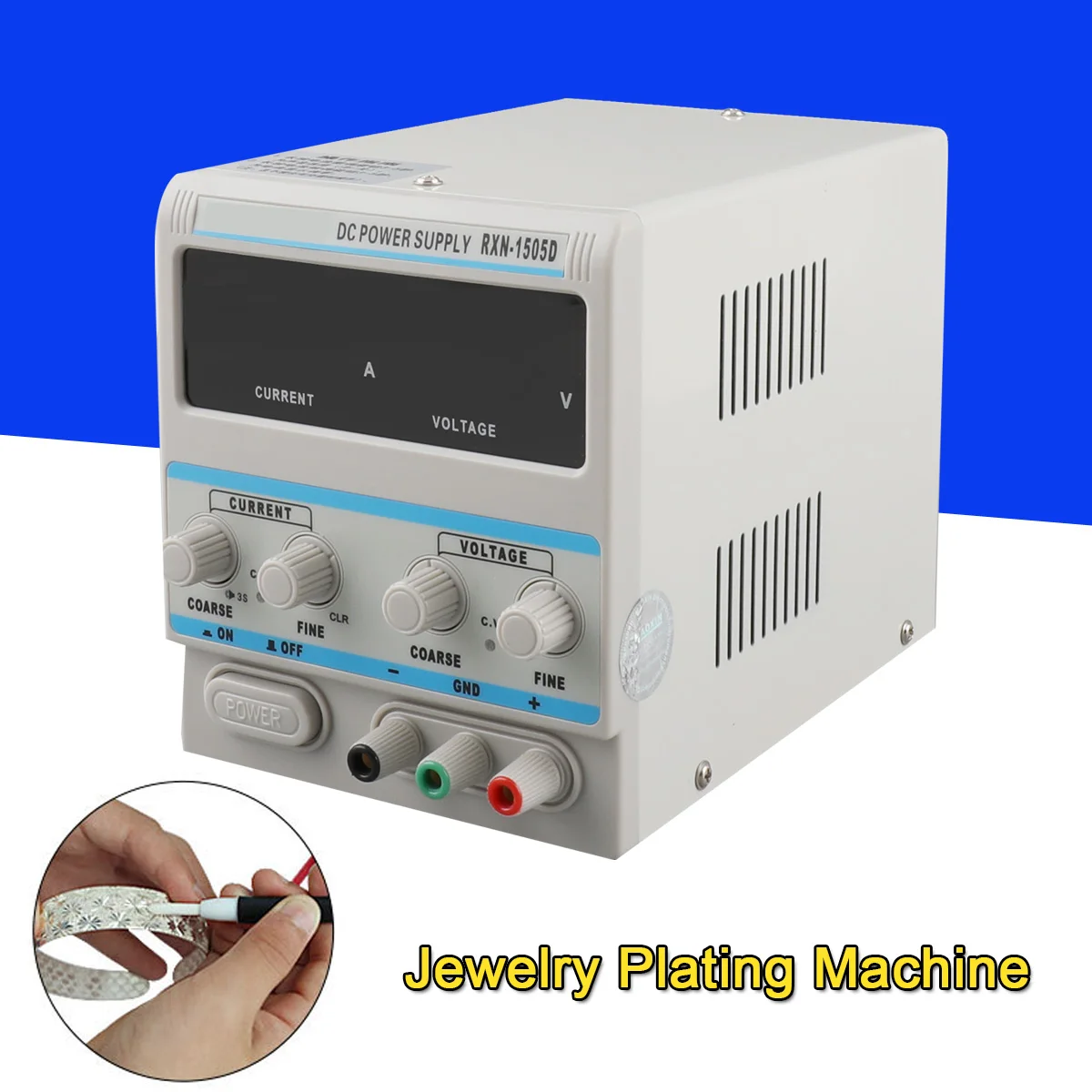 

Jewelry Plating Machine Electroplating Machine 15V 5A Silver Gold Plating Kit Jewelry Tool