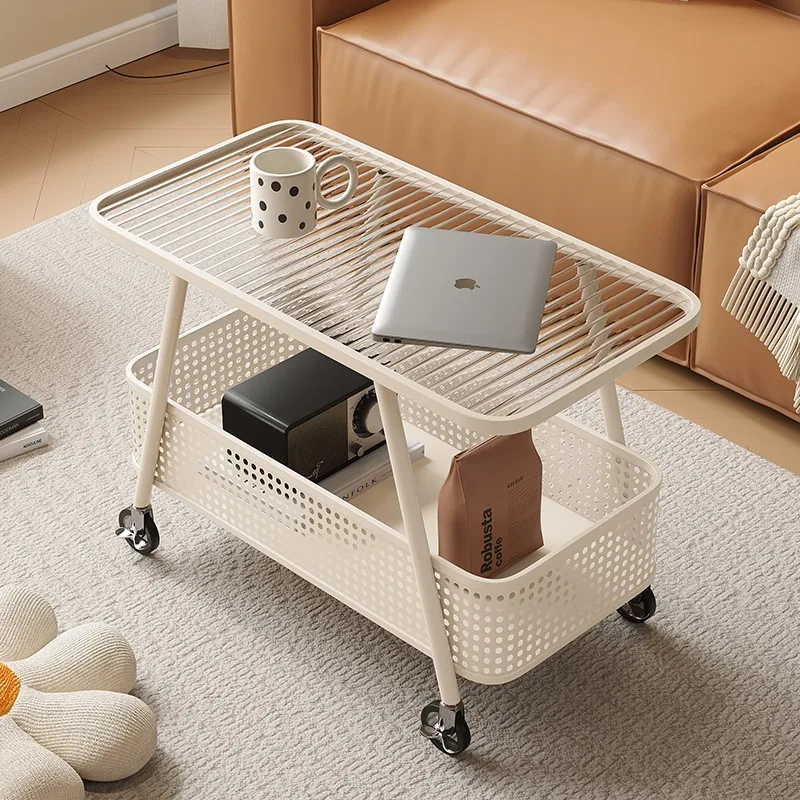 Mobile Side Table with Storage Bedroom Rolling Cart  Living Room End Table Scratch-Resistant Small Cabinet New Arrivals Genuine