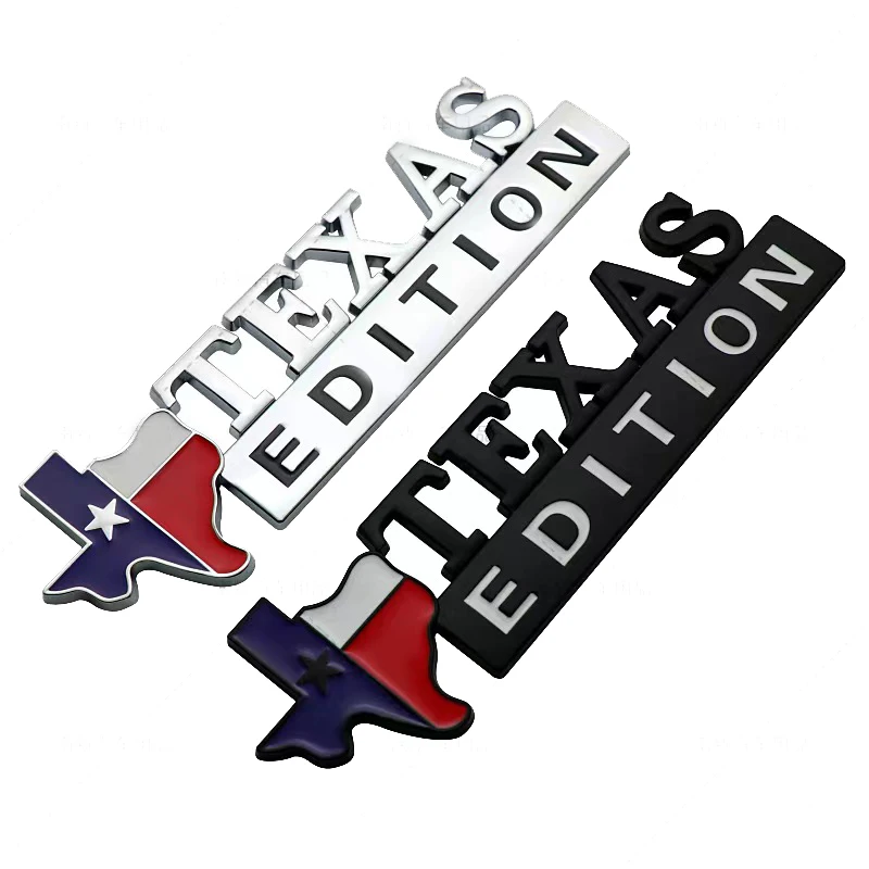 1pcs Off-road Texas Metal Car LOGO Texas EDITION sticker, modified displacement sticker