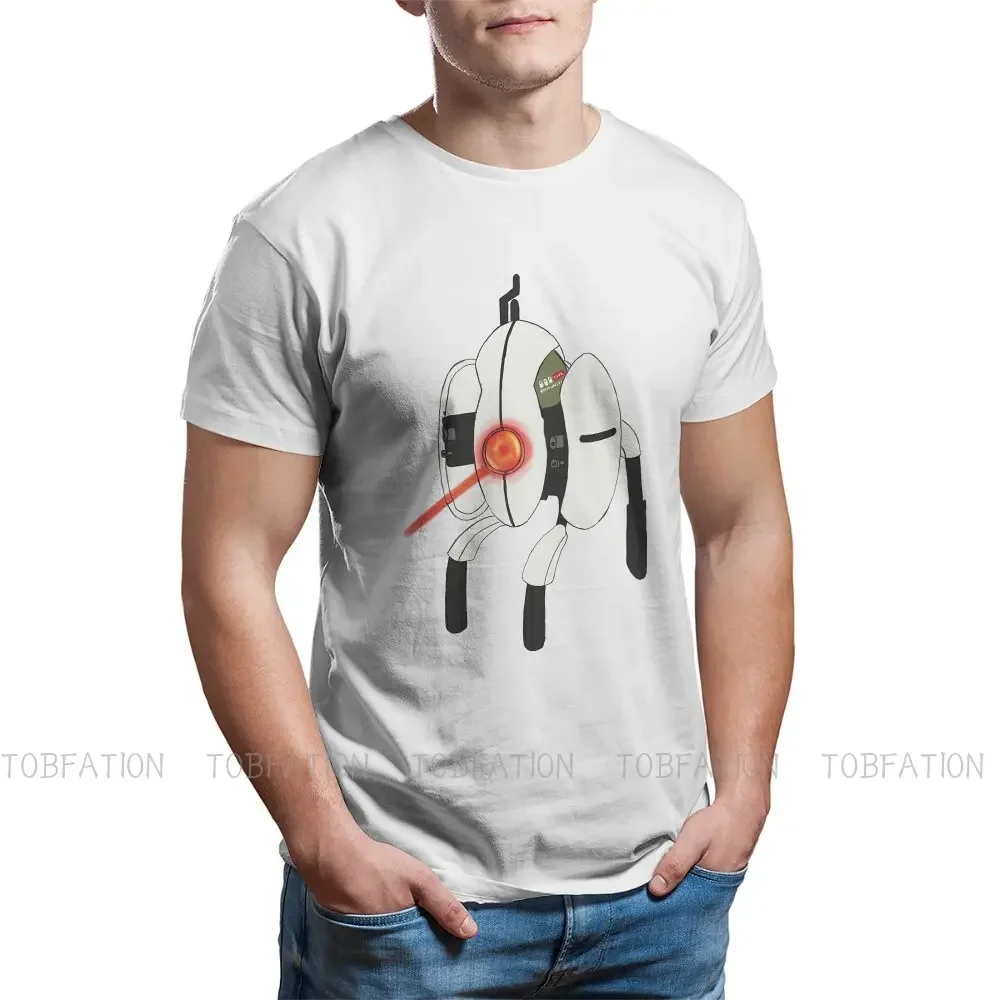 Portal Game TShirt for Men Sentry Mode Activated Classic Humor Summer Sweatshirts T Shirt Novelty Trendy Loose