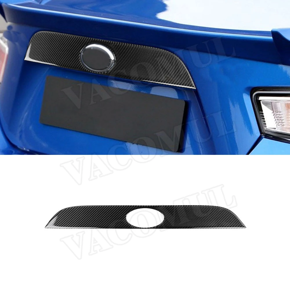 

VACOMUL Carbon Fiber Rear Trunk Emblem Badge Cover Sticker Scratch Protection Trim For Toyota GT86 FT86 ZN6 Subaru BRZ 2013-2020