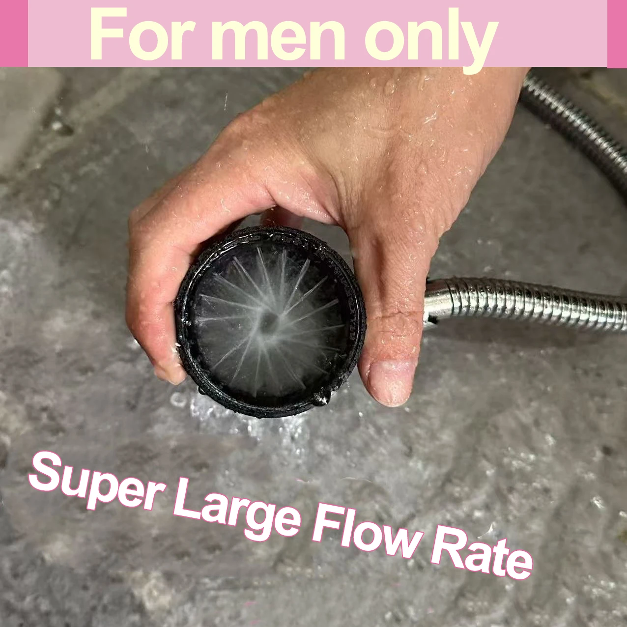 High Pressure Handheld Shower Head ,Flushing Cleaning Spiral Nozzle For Men,3D Printed Bathroom Accessories,Pet Foot Wash Tool