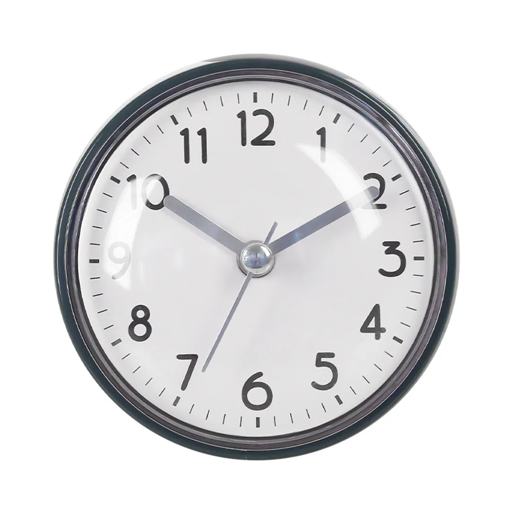 Silent Quartz Clock with Sucker for Bathroom For Kitchen or Laundry Room Use Featuring Anti-Fog Lens for Consistent Readability
