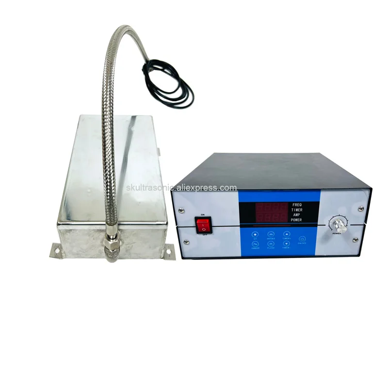 

600W Immersible Submersible Ultrasonic Cleaning Transducer For Hardware Metal Parts Oil Rust Degreasing