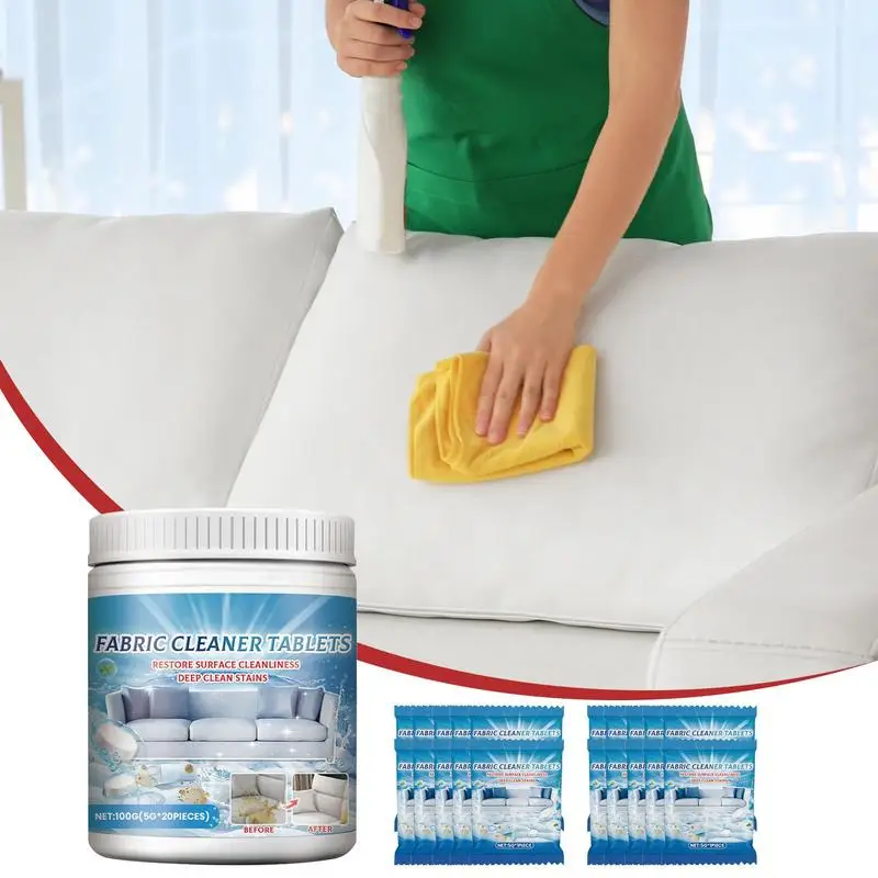 Stain Remover Tablets Stain Remover Effervescent Cleaning Tablet Multipurpose Deep Cleaning For Fabrics Sofas Curtains & Leather