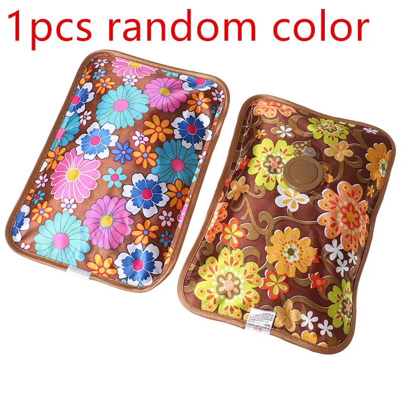 1PC Rechargeable Electric Hot Water Bottle Hand Warmer Heater Bag For Winter Random Color