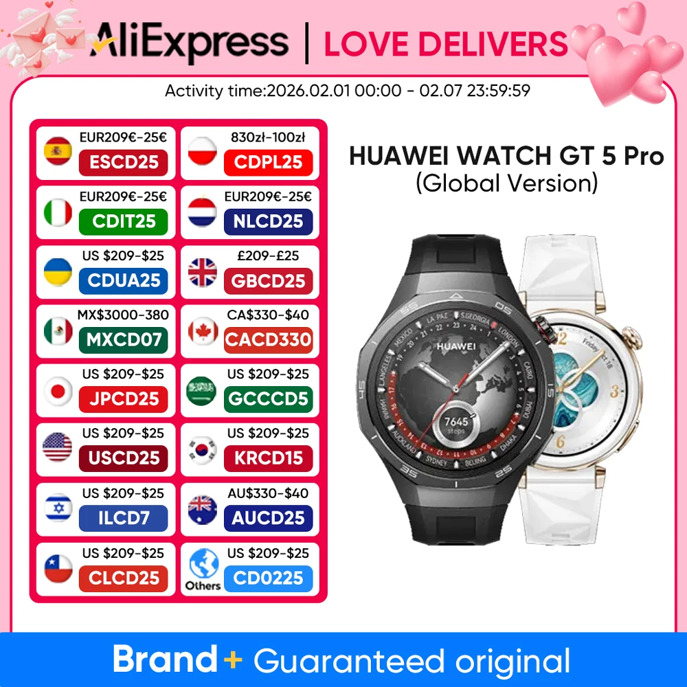 

Глобальная версия HUAWEI WATCH GT 5 Pro, керамические и титановые умные часы, совместимые с iOS и Android, до 14 дней, длительный аккумулятор