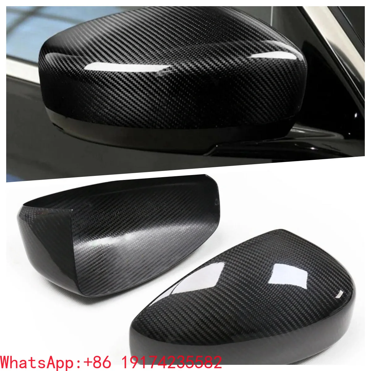 

for In-fi-iti G35 Dry Carbon Fiber Car Rearview Mirror Cover Mirror Caps Carbon Fiber Accessories Regular Style.